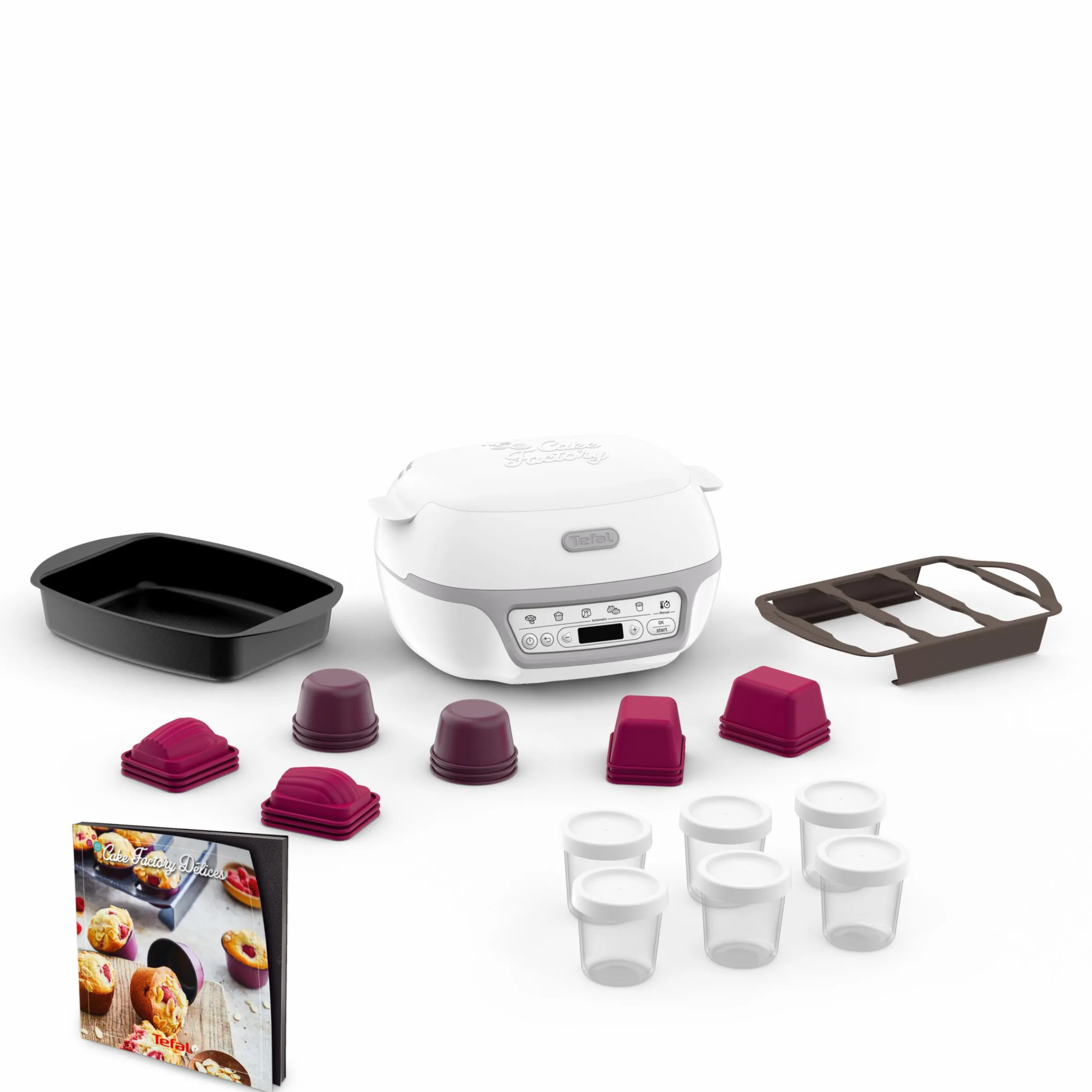 Cake Factory Délices Kuchenbackautomat Silver Maxi Pack KD8121|Tefal