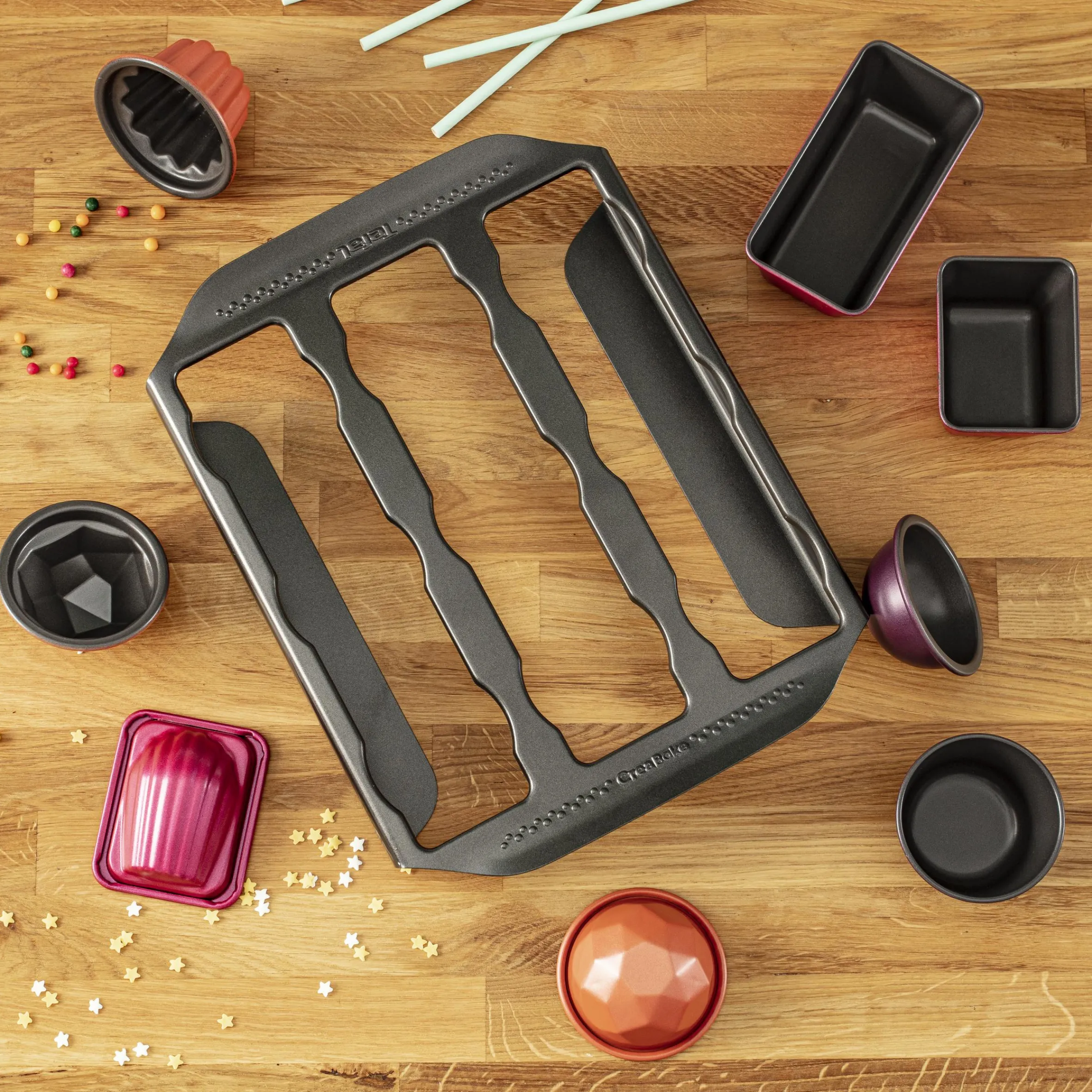 Creabake 3 tlg. Muffin-Set J30694|Tefal New