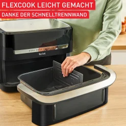 Dual Easy Fry Flex, Heißluftfritteuse, FlexCook Trennwand, 9L, EY9228|Tefal Outlet