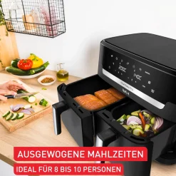 Dual Easy Fry XXL 11L Heißluftfritteuse EY9428|Tefal Clearance