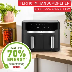 Dual Easy Fry XXL 11L Heißluftfritteuse EY9428|Tefal Clearance