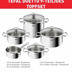 Duetto 9-teiliges Topfset A705S9|Tefal Best