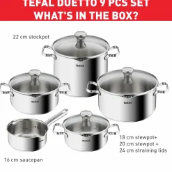 Duetto 9-teiliges Topfset A705S9|Tefal Best