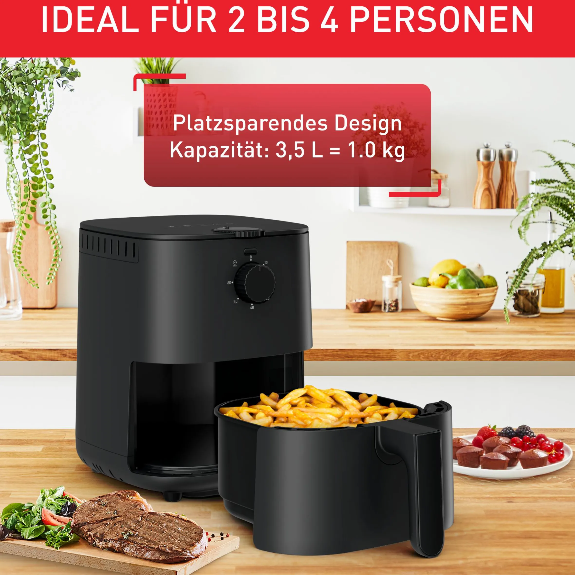 Easy Fry Essential 3,5 L Heißluftfritteuse EY1308|Tefal Discount