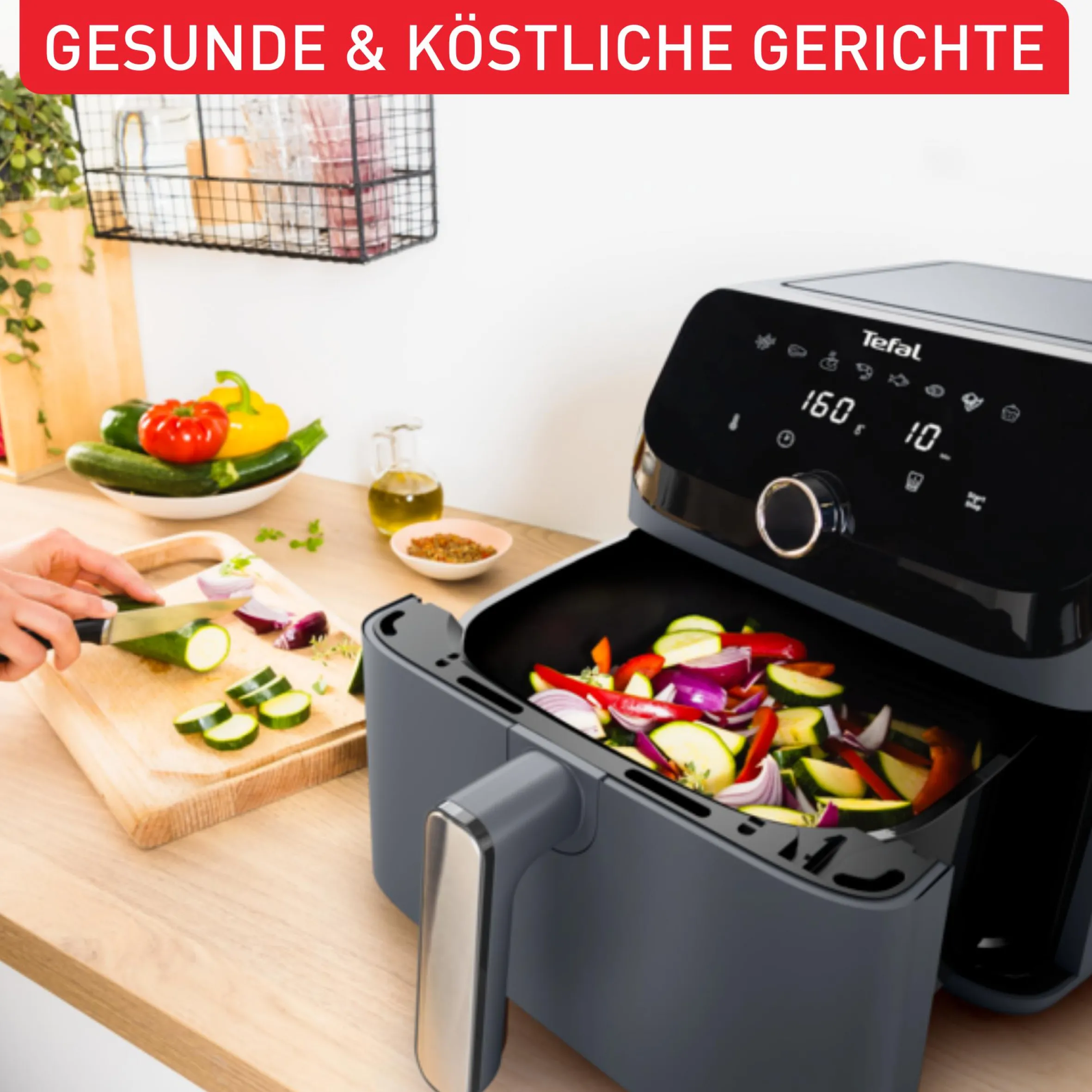 Easy Fry Mega Heißluftfritteuse EY855B|Tefal Discount