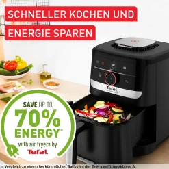 Easy Fry Smart & Silence, Heißluftfritteuse 5L, EY5728|Tefal New