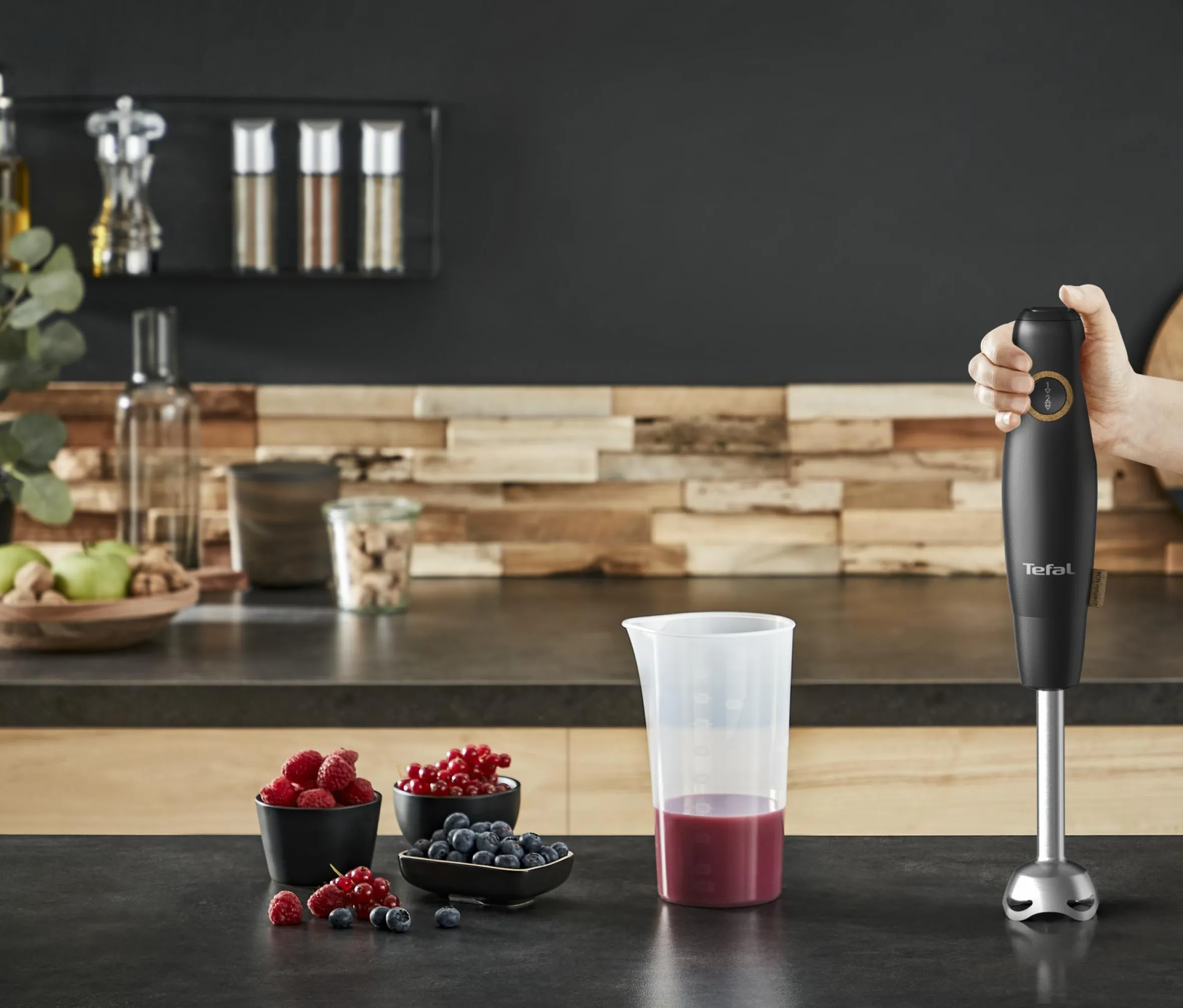 Eco Respect Stabmixer Schwarz HB46E8|Tefal Outlet