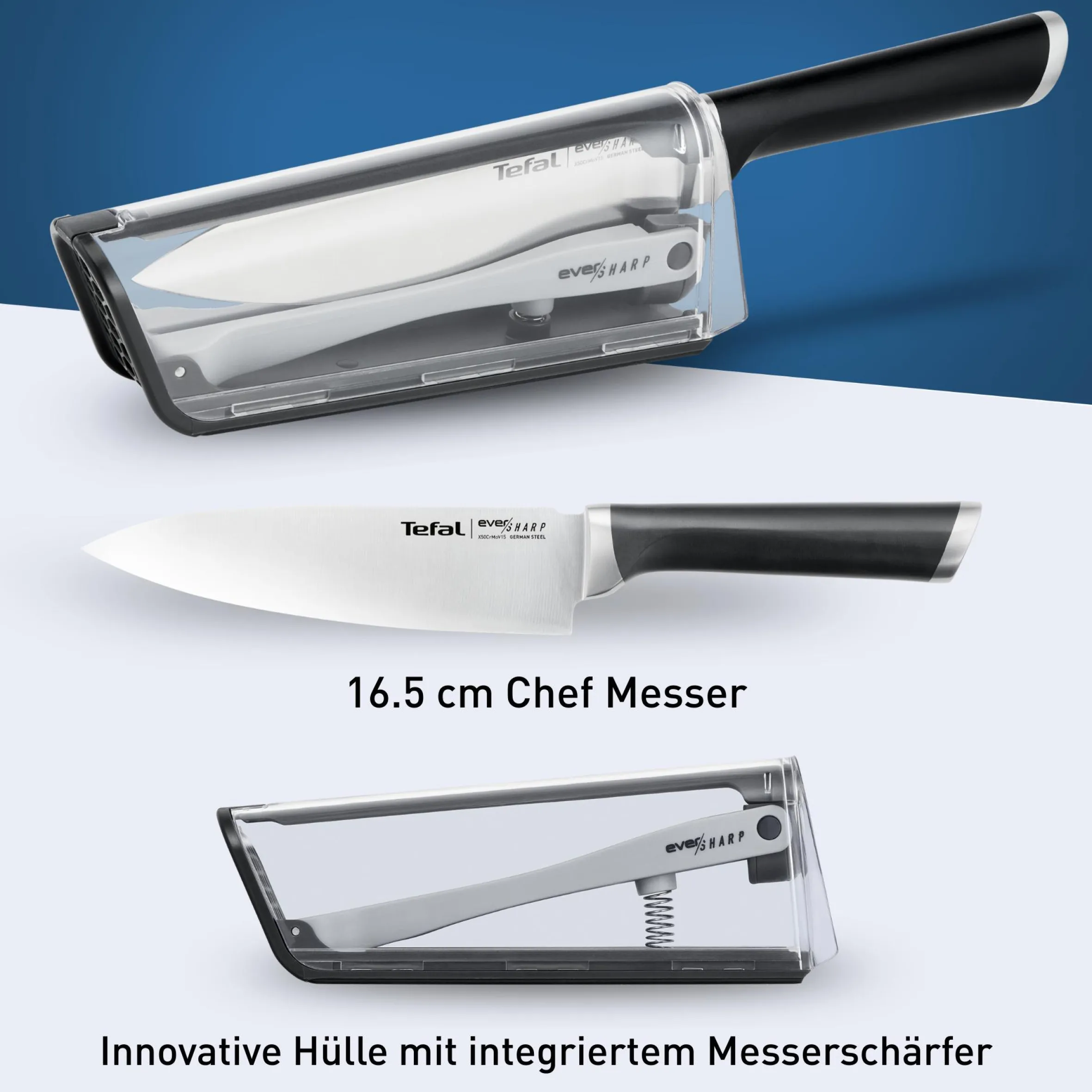 Ever Sharp Messer 16,5 cm + Schärfer K25690|Tefal Online