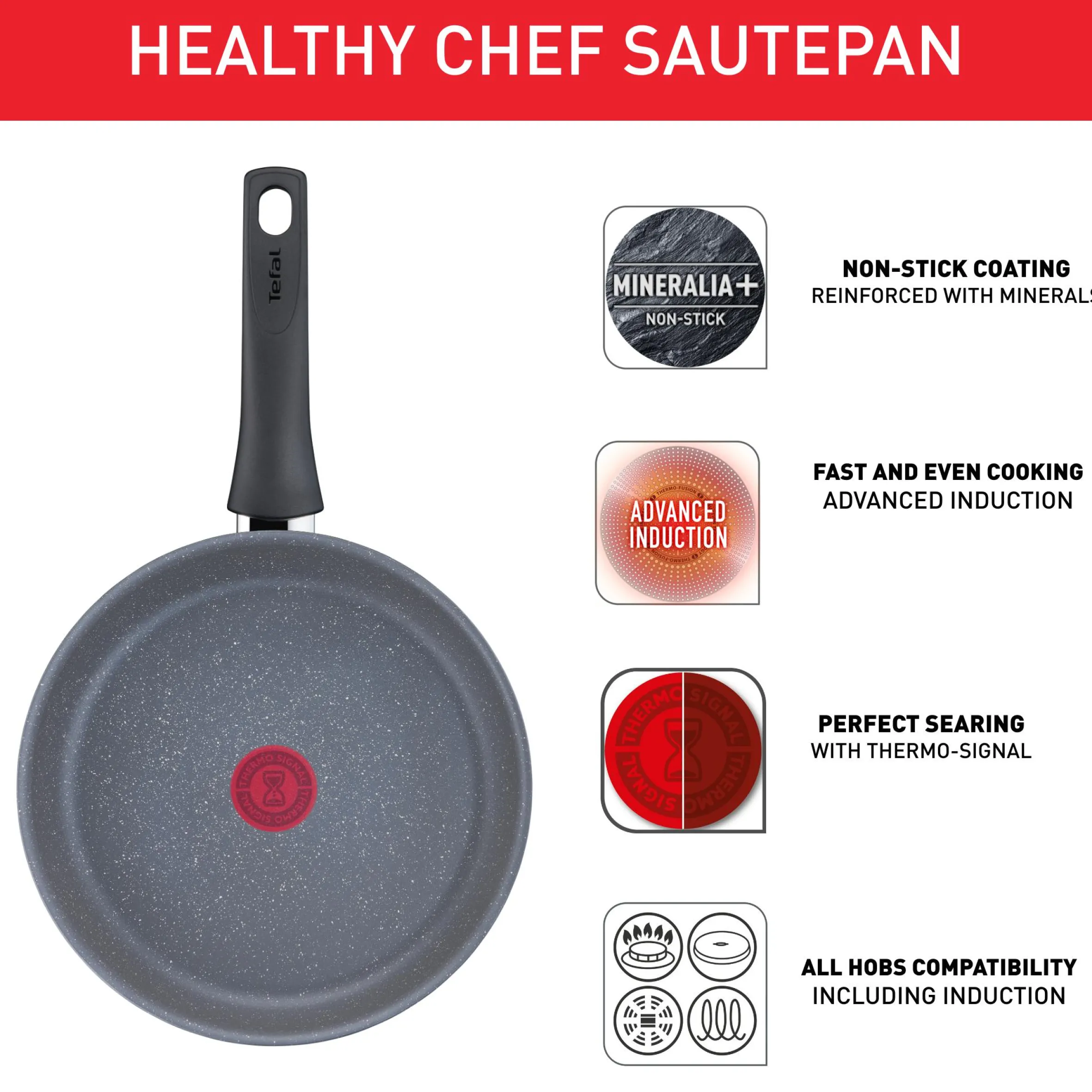 Healthy Chef Schmorpfanne 24cm G15032|Tefal Clearance