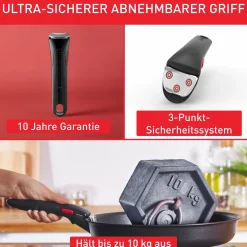 Ingenio Emotion On 22tlg. Kochgeschirr-Set aus Edelstahl L897SM|Tefal