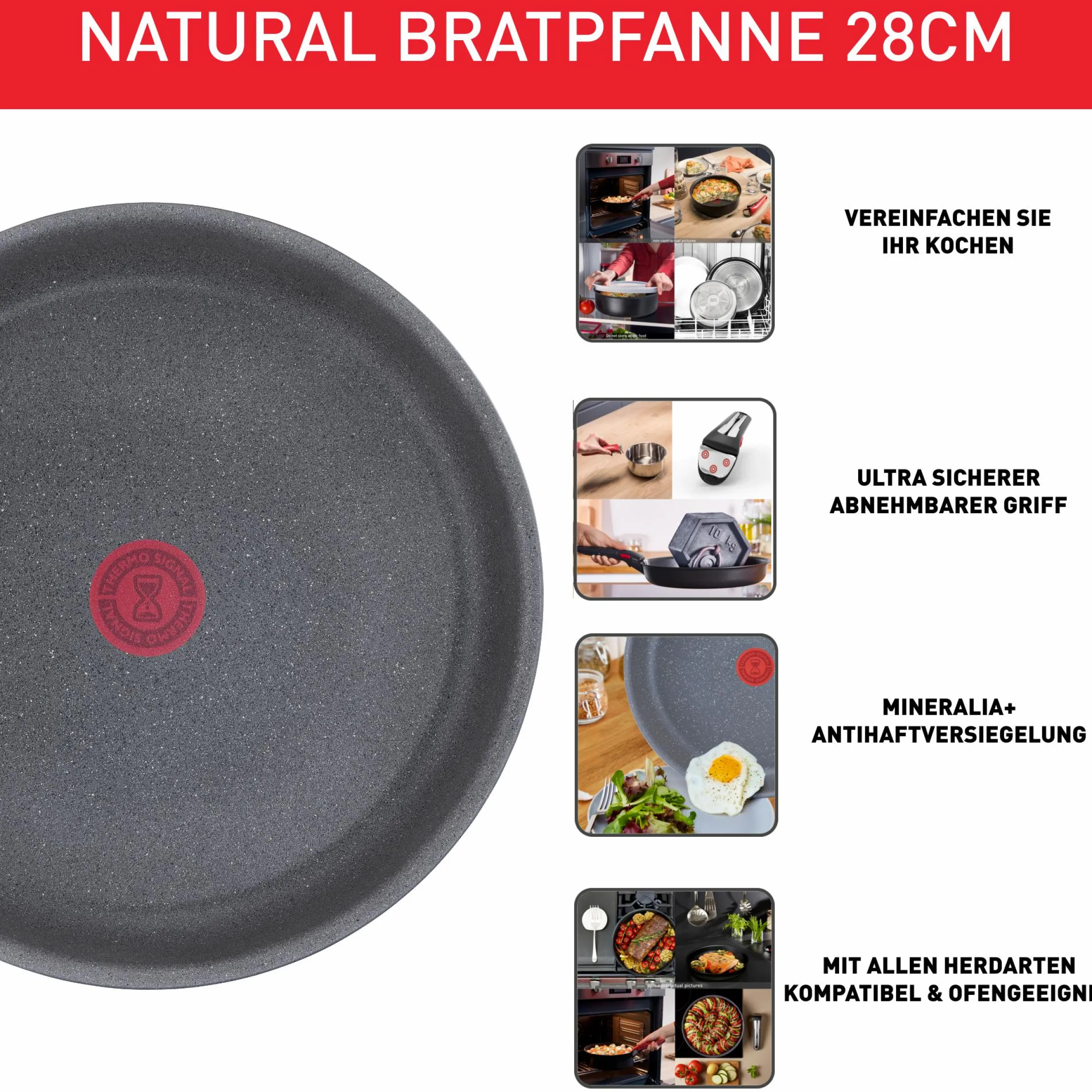 Ingenio Natural Force Pfannen 28cm L39606|Tefal