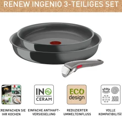 Ingenio Renew On 3-teiliges Pfannen-Set L26191|Tefal Best