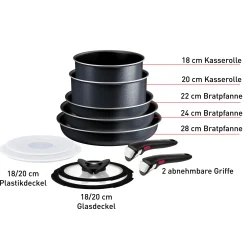 Ingenio So'Light 11-teiliges Kochgeschirr-Set L72393|Tefal Clearance