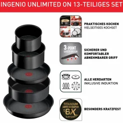 Ingenio Unlimited On 13-teiliges Set L39593|Tefal Best