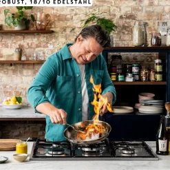 Jamie Oliver by Cook Smart Pfanne aus unversiegeltem Edelstahl 24cm E31104|Tefal New