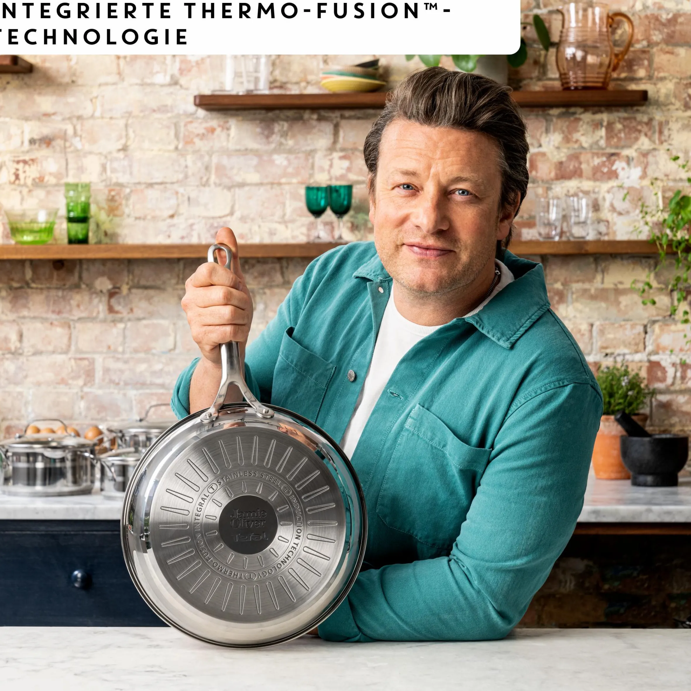 Jamie Oliver by Cook Smart Pfanne aus unversiegeltem Edelstahl 24cm E31104|Tefal New