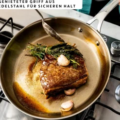 Jamie Oliver by Cook Smart Pfanne aus unversiegeltem Edelstahl 24cm E31104|Tefal New