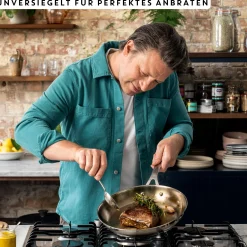 Jamie Oliver by Cook Smart Pfanne aus unversiegeltem Edelstahl 24cm E31104|Tefal New