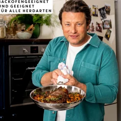 Jamie Oliver by Cook Smart Pfanne aus unversiegeltem Edelstahl 24cm E31104|Tefal New