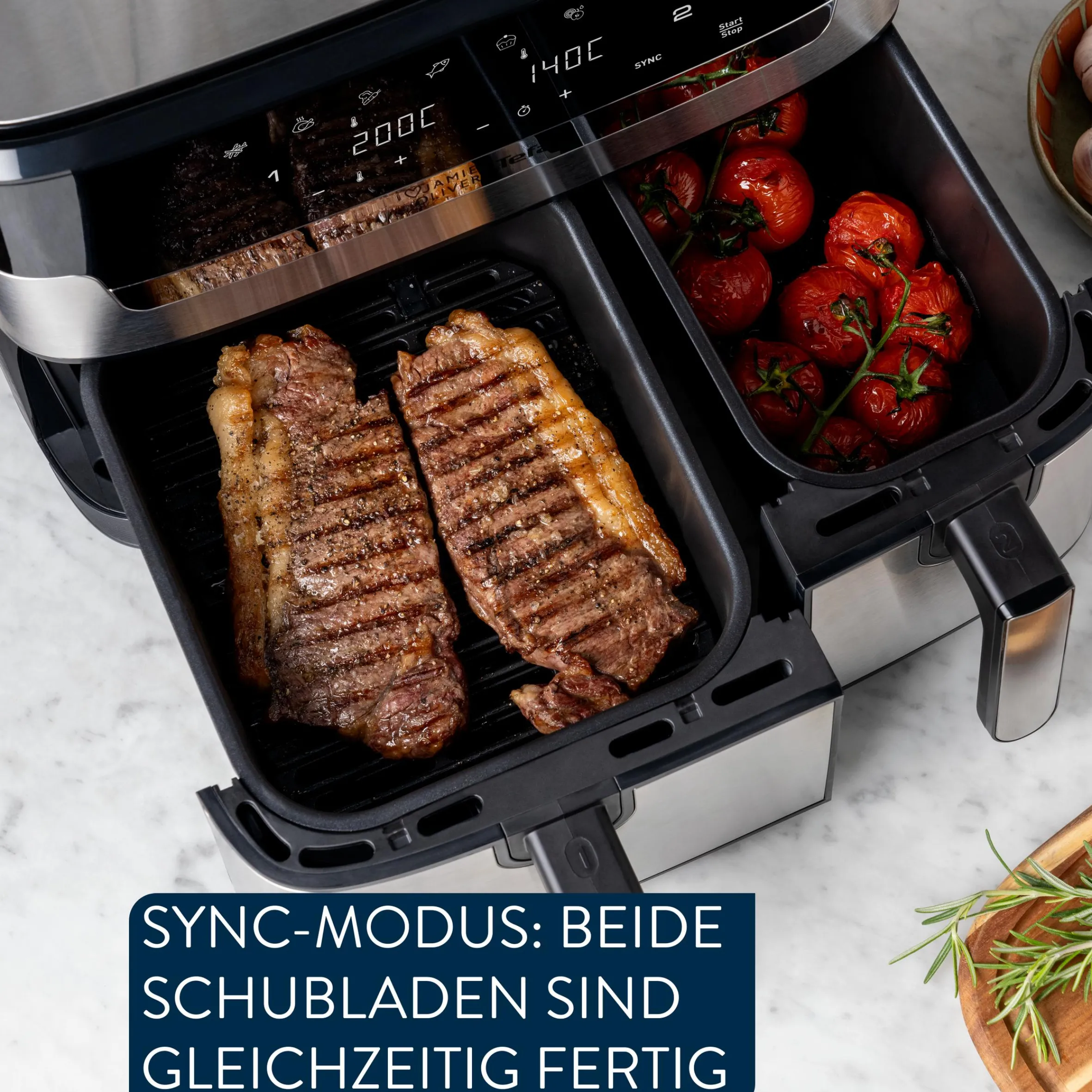 Jamie Oliver by Dual Drawer Heißluftfritteuse, 8,3 l/2,2 kg Schubladen|Tefal Sale