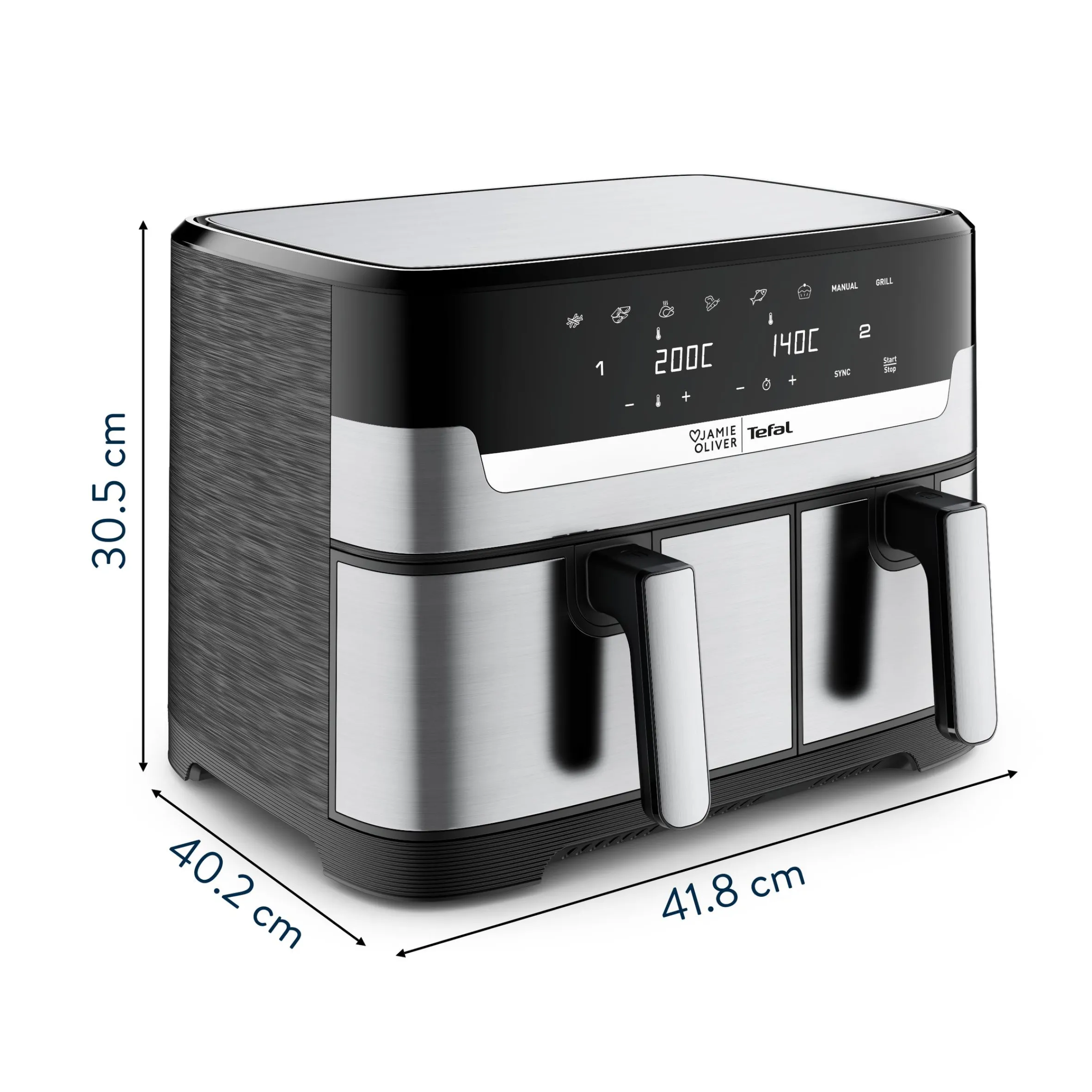 Jamie Oliver by Dual Drawer Heißluftfritteuse, 8,3 l/2,2 kg Schubladen|Tefal Sale