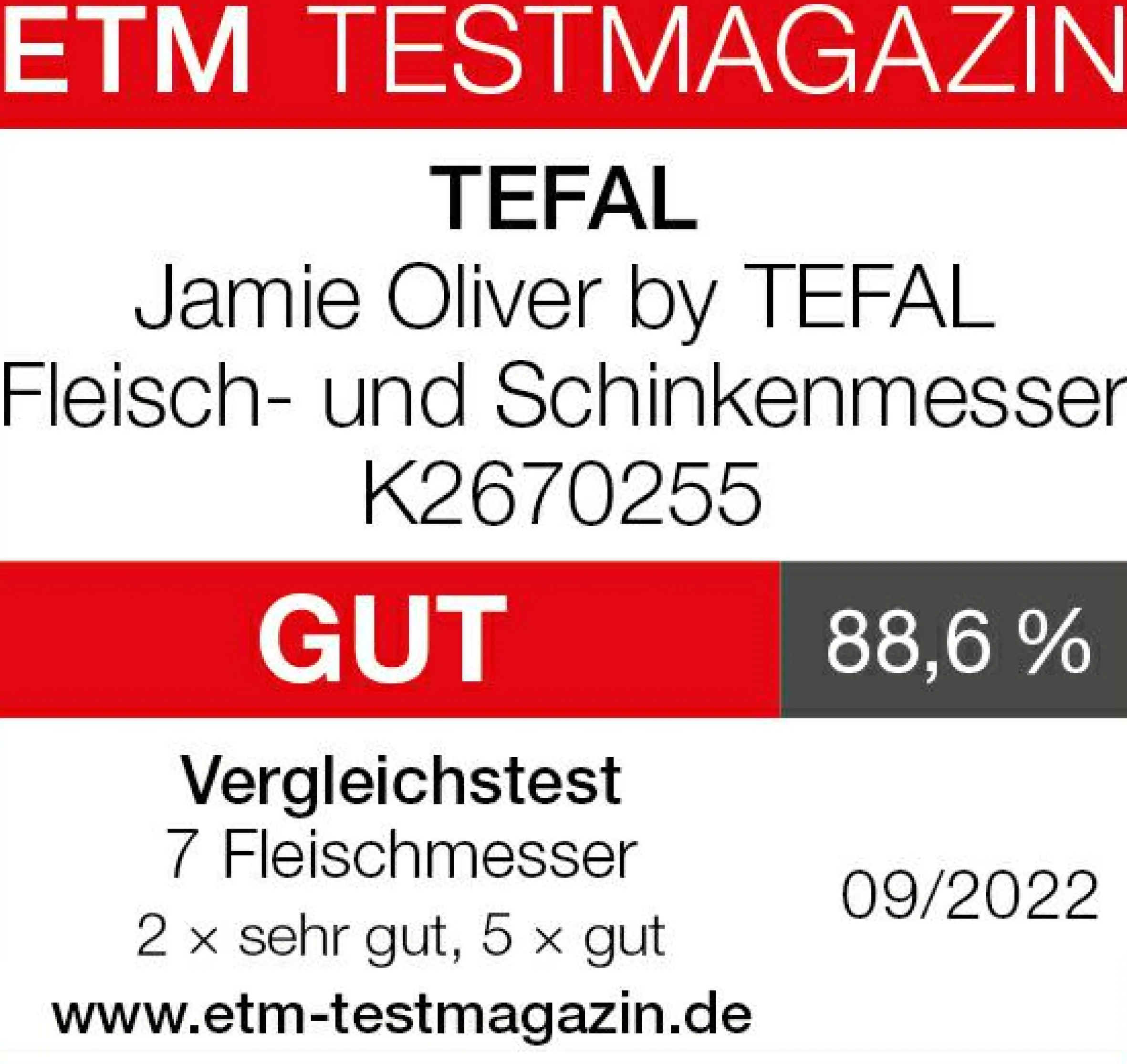 Jamie Oliver by Fleisch- und Schinkenmesser 20 cm K26702|Tefal Sale