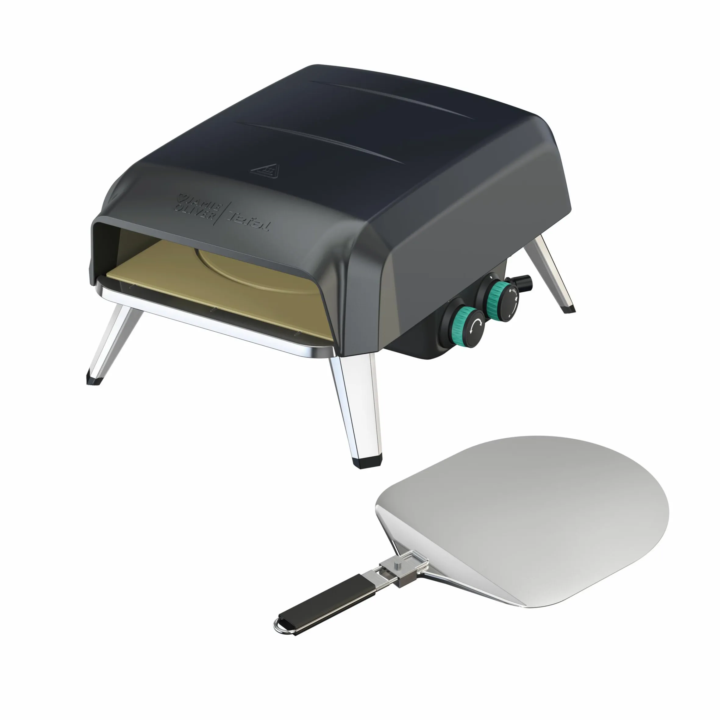 Jamie Oliver by Pizzaofen für Zuhause, Gas-Pizzaofen, 360° drehbarer Pizzastein|Tefal Clearance
