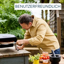Jamie Oliver by Pizzaofen für Zuhause, Gas-Pizzaofen, 360° drehbarer Pizzastein|Tefal Clearance