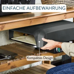 Jamie Oliver by Pizzaofen für Zuhause, Gas-Pizzaofen, 360° drehbarer Pizzastein|Tefal Clearance