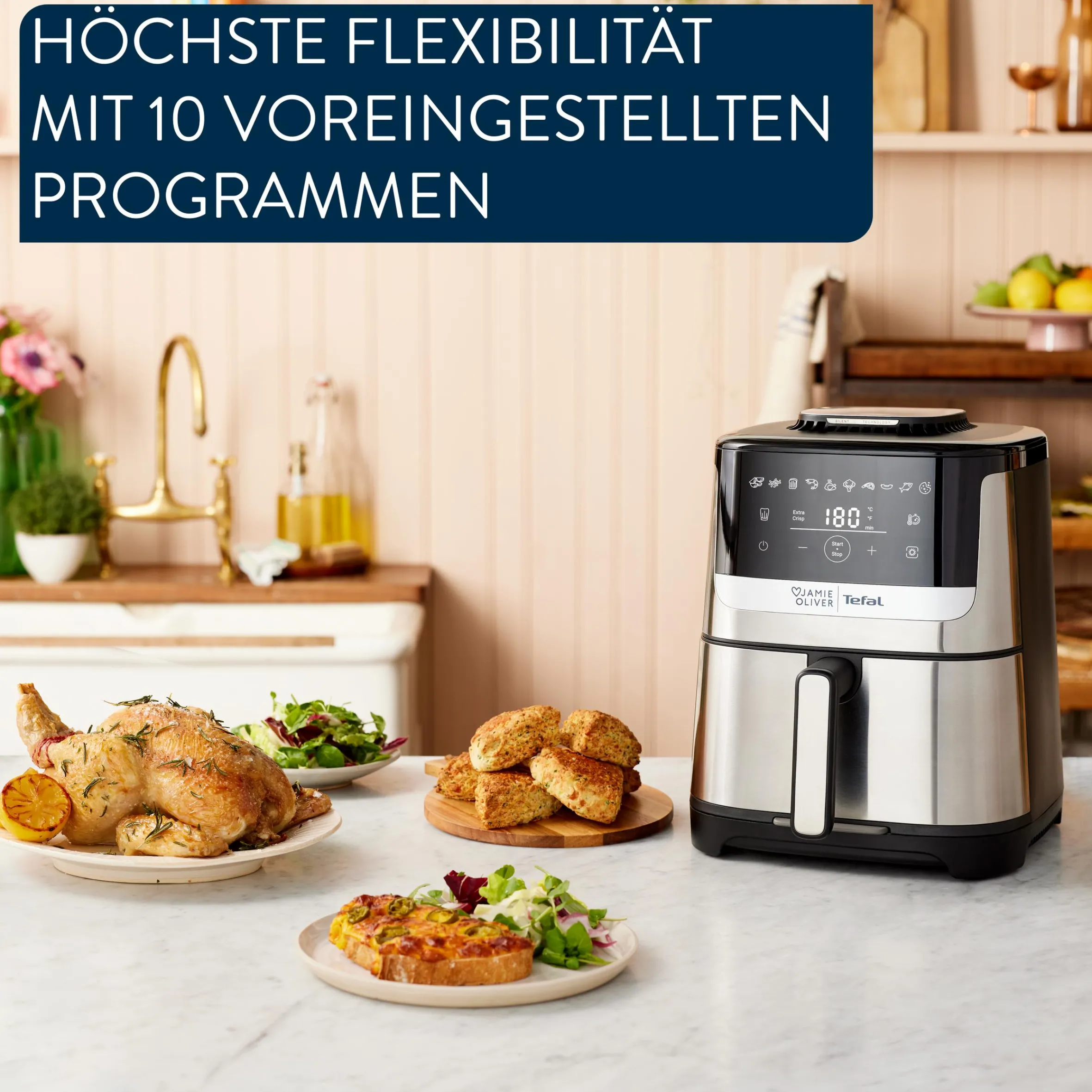 Jamie Oliver by Quiet & Easy Heißluftfritteuse|Tefal Outlet