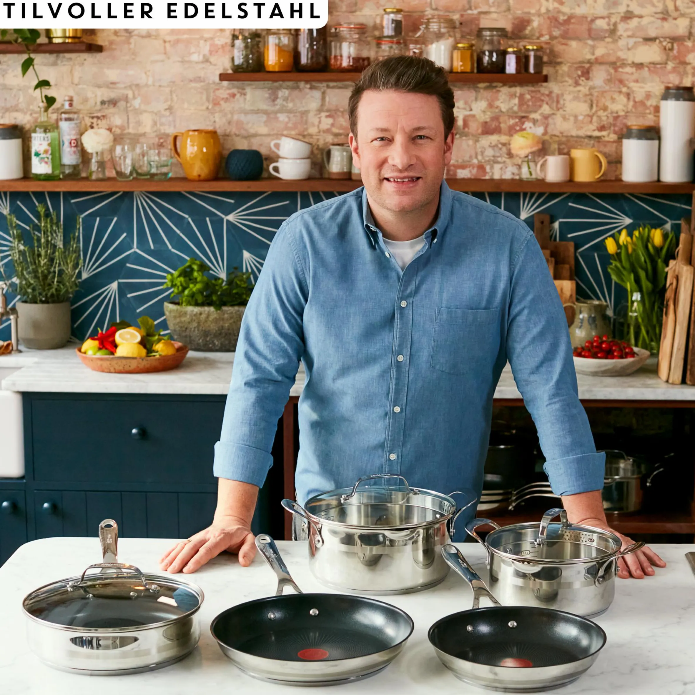 Jamie Oliver Cook Smart Pfannenset 20/24/28 cm E310S3|Tefal New