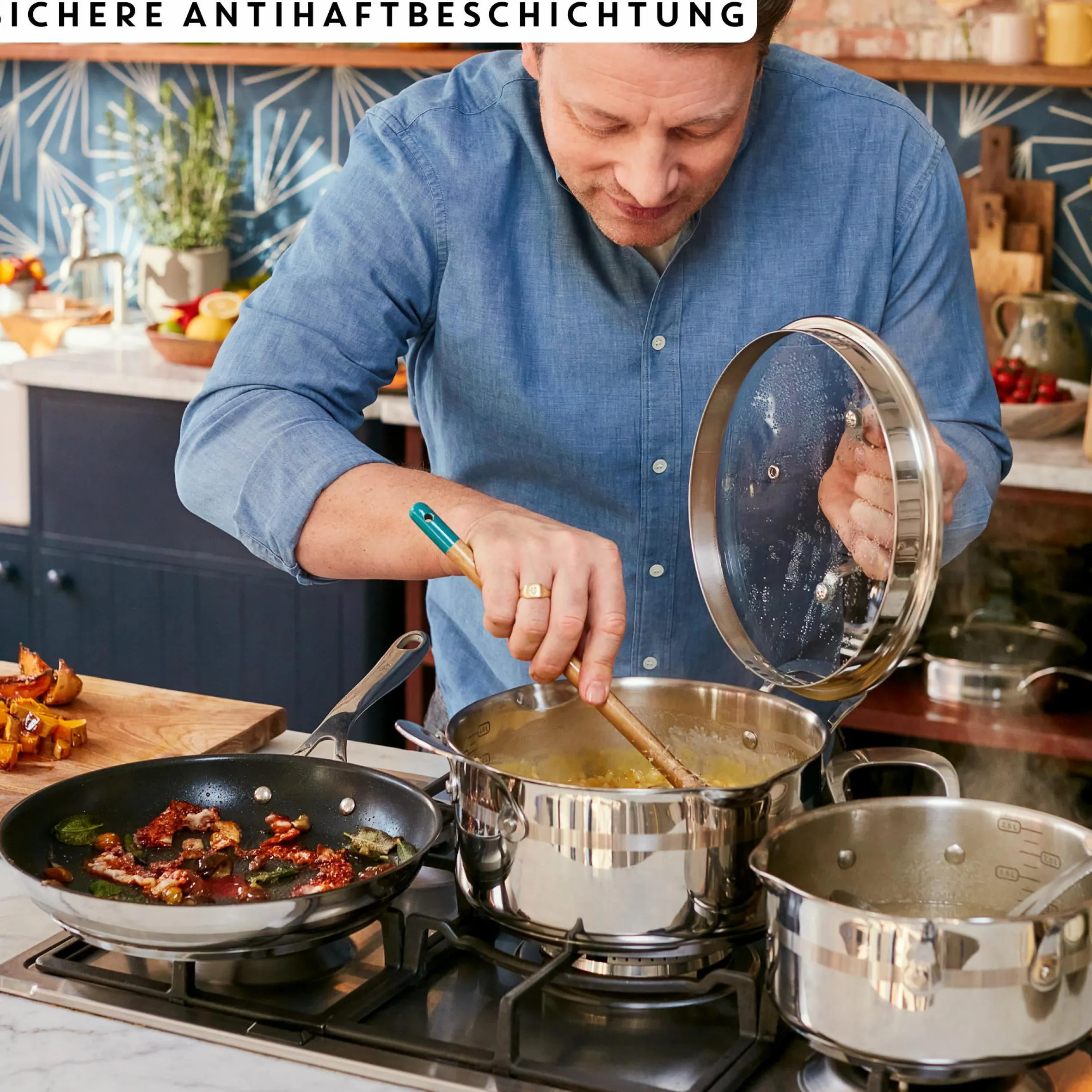 Jamie Oliver Cook Smart Pfannenset 20/24/28 cm E310S3|Tefal New