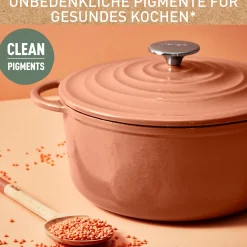 Lov Gusseisen Kochtopf terracotta orange 25cm, E2600|Tefal Sale