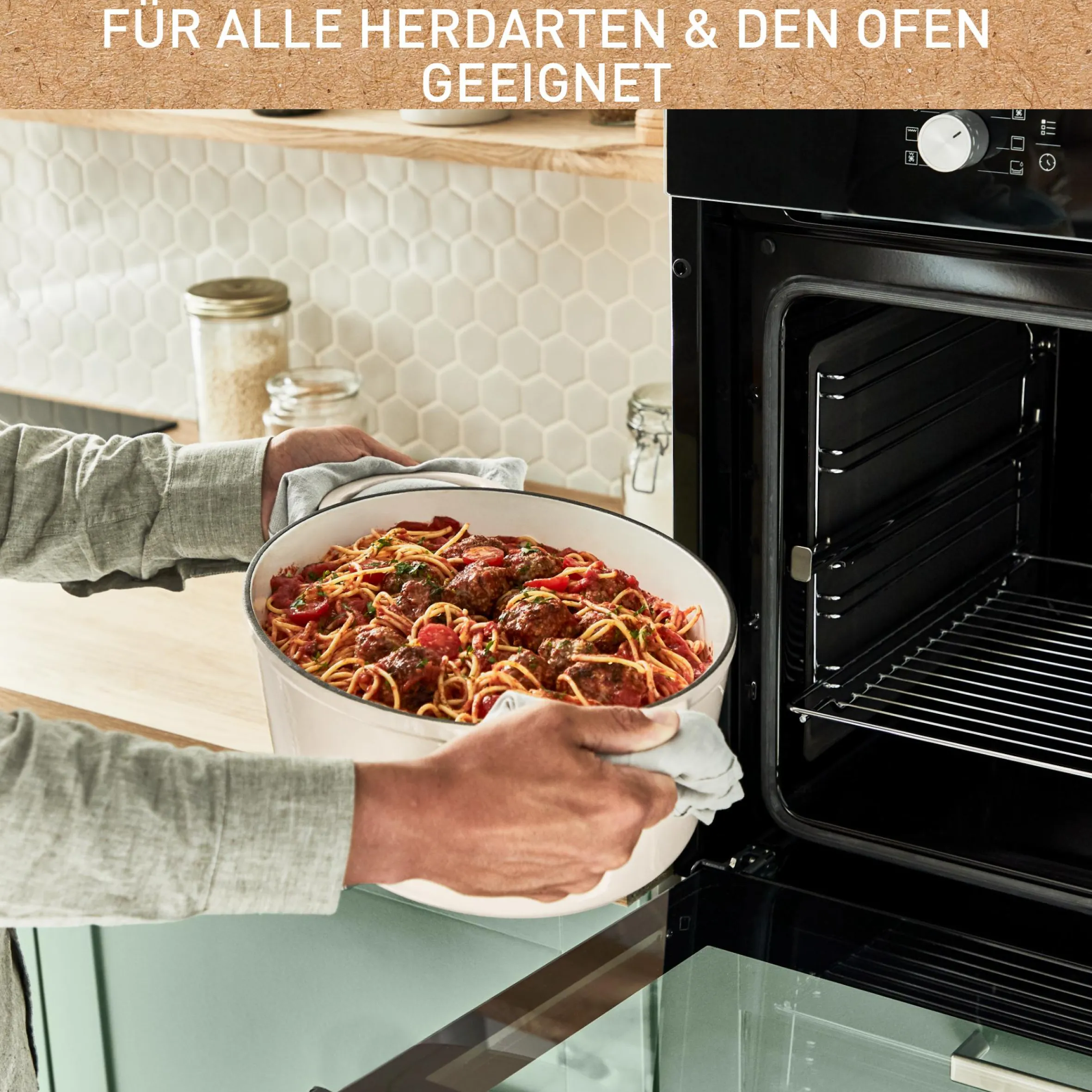 Lov Gusseisen Ovaler Bräter 34cm beige E25806|Tefal Best