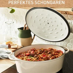 Lov Gusseisen Ovaler Bräter 34cm beige E25806|Tefal Best