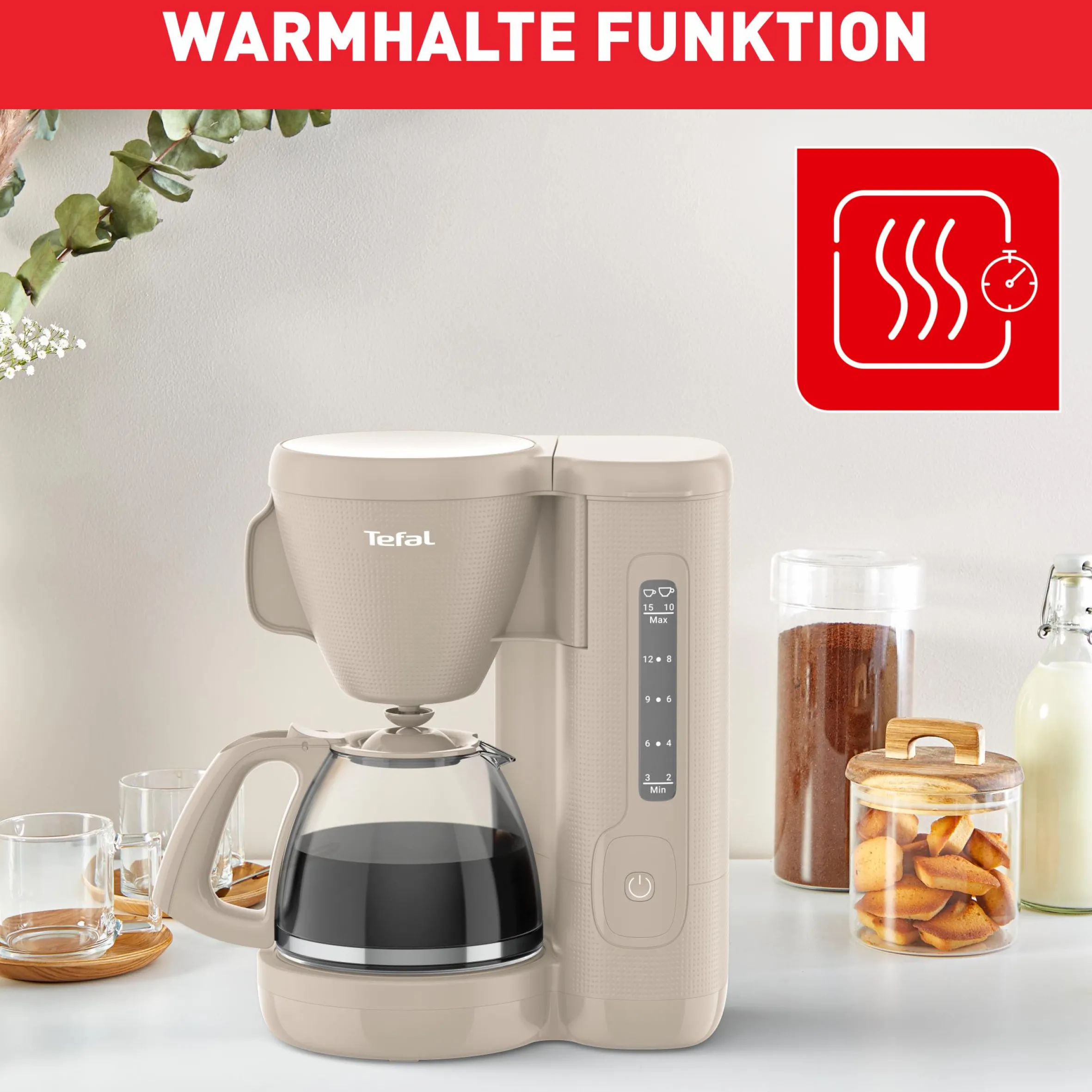 Morning Filterkaffeemaschine Fair Grey CM2M0B|Tefal