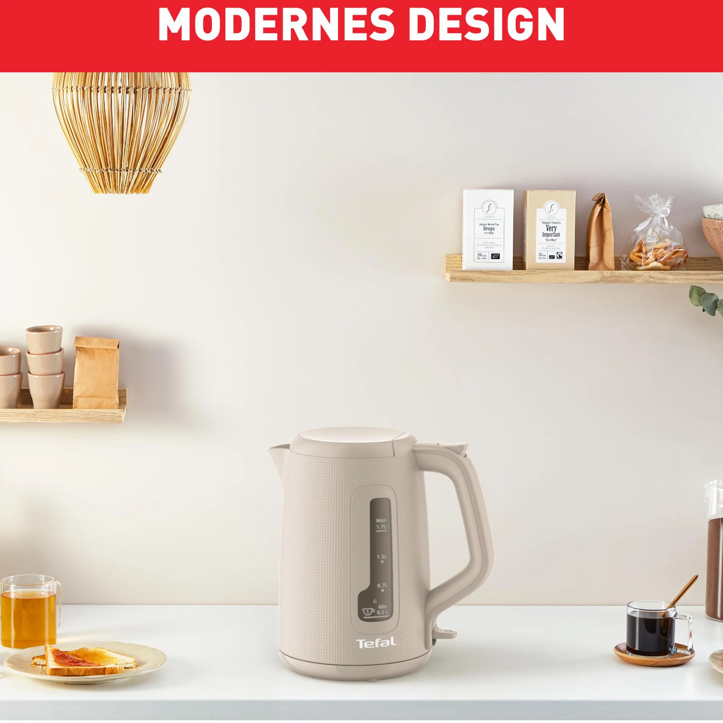 Morning Wasserkocher 1,7 L Fair Grey KO2M0B|Tefal Online