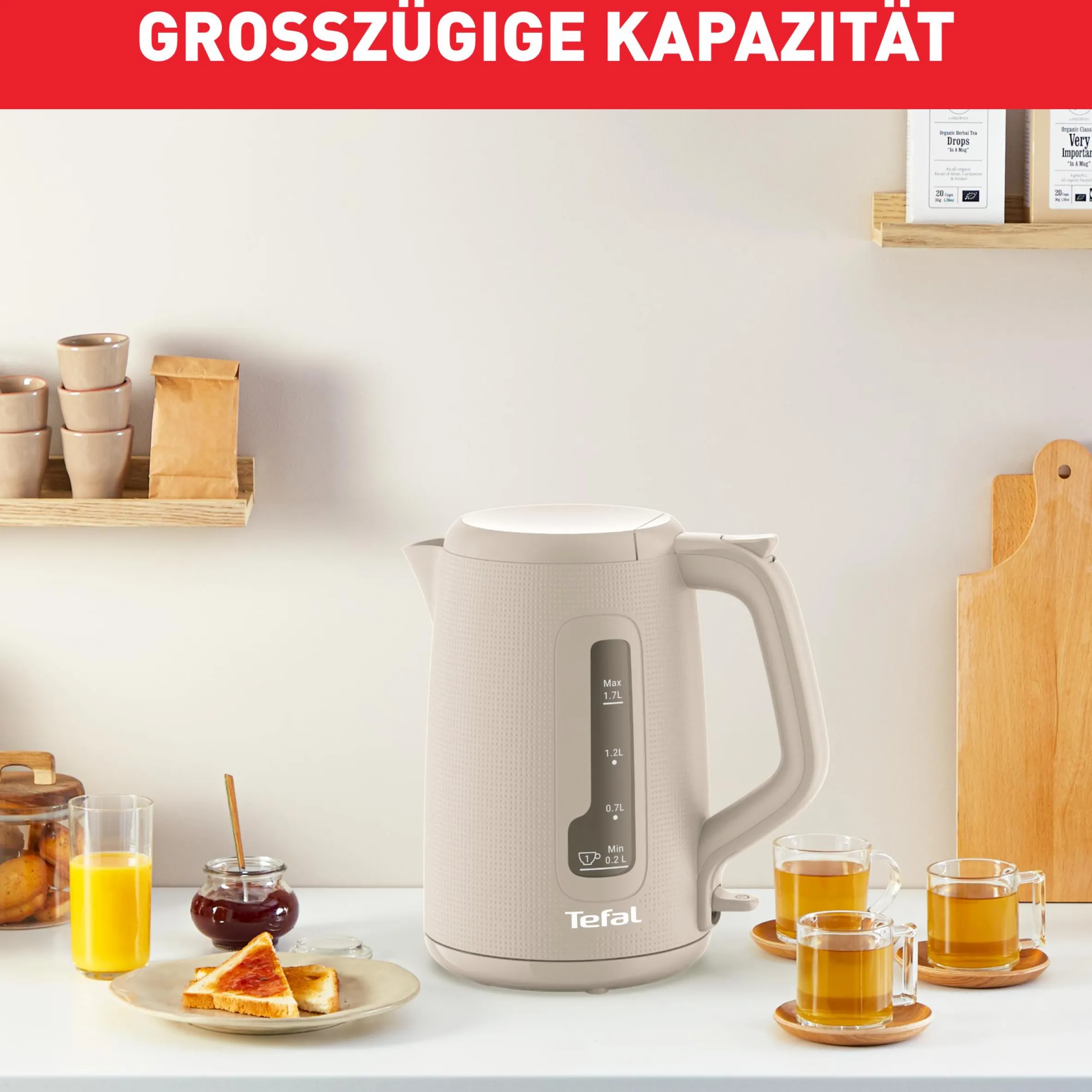 Morning Wasserkocher 1,7 L Fair Grey KO2M0B|Tefal Online