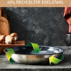 Nordica Edelstahl-Keramikpfanne 24cm, H87104|Tefal Discount