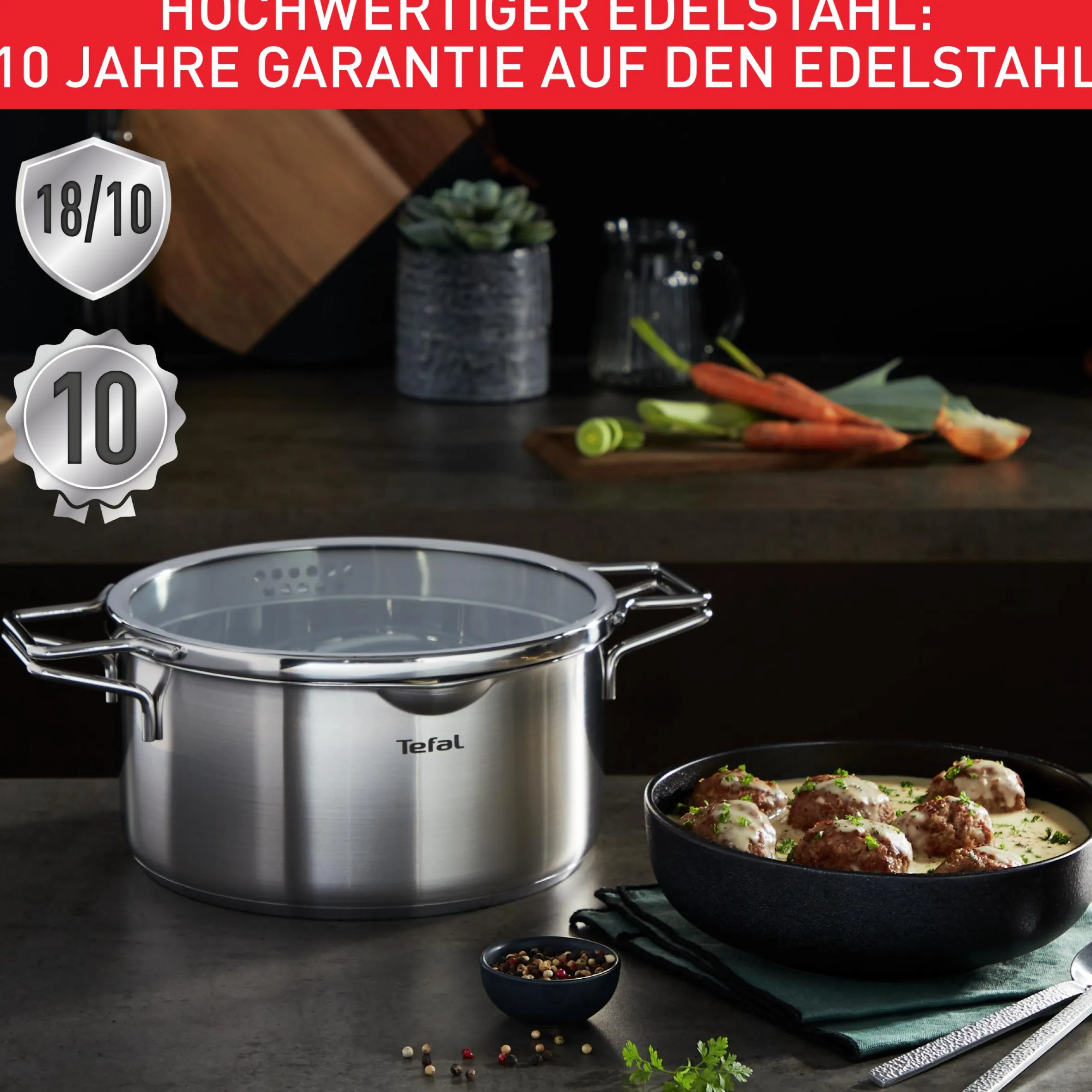 Nordica 8-teiliges Kochgeschirr-Set H852S8|Tefal Clearance