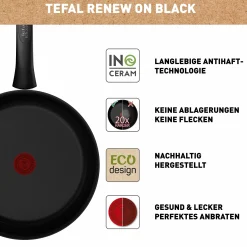 Renew On Black Keramik-Crepepfanne 25cm C43538|Tefal Best