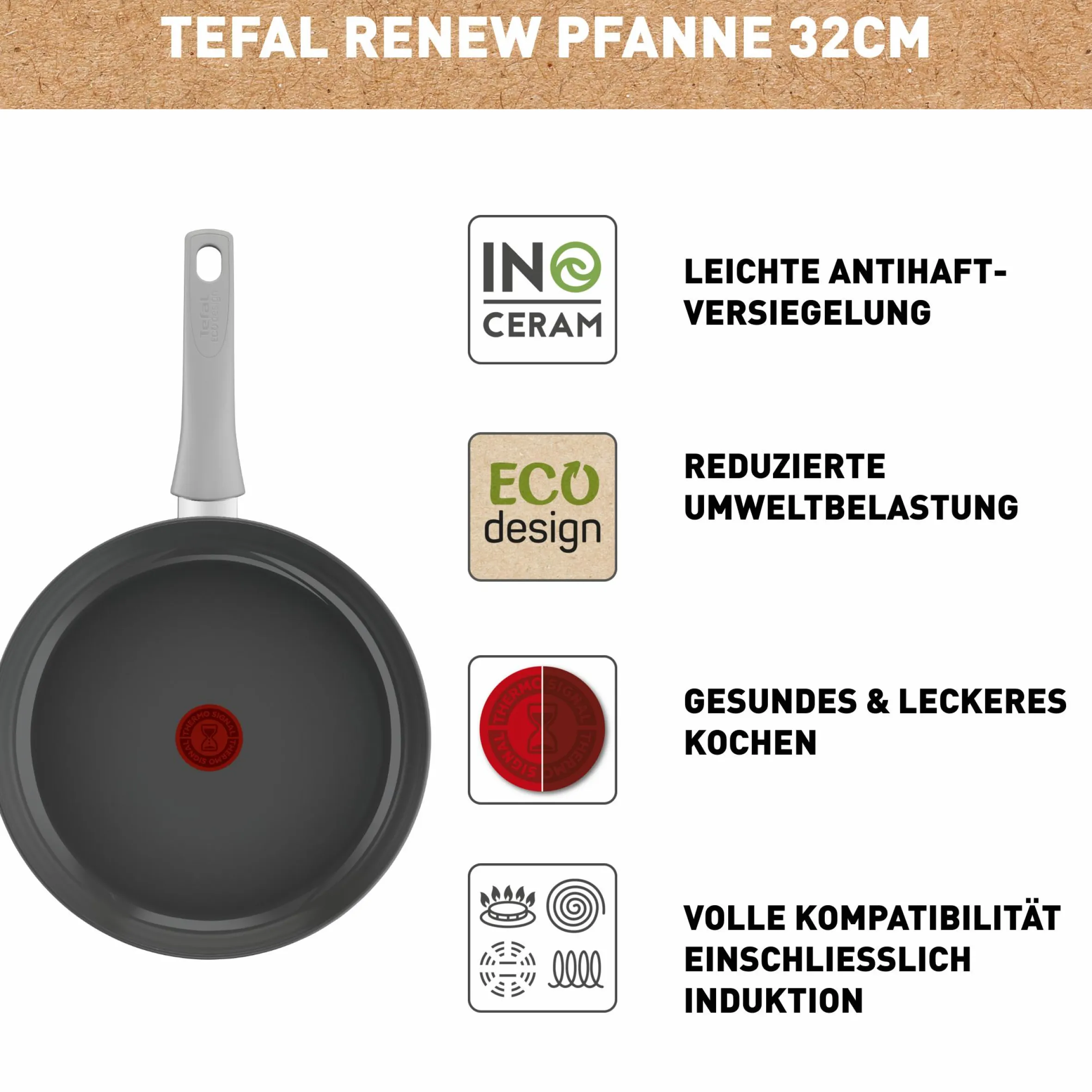 Renew On Pfanne 32cm C42708|Tefal Clearance