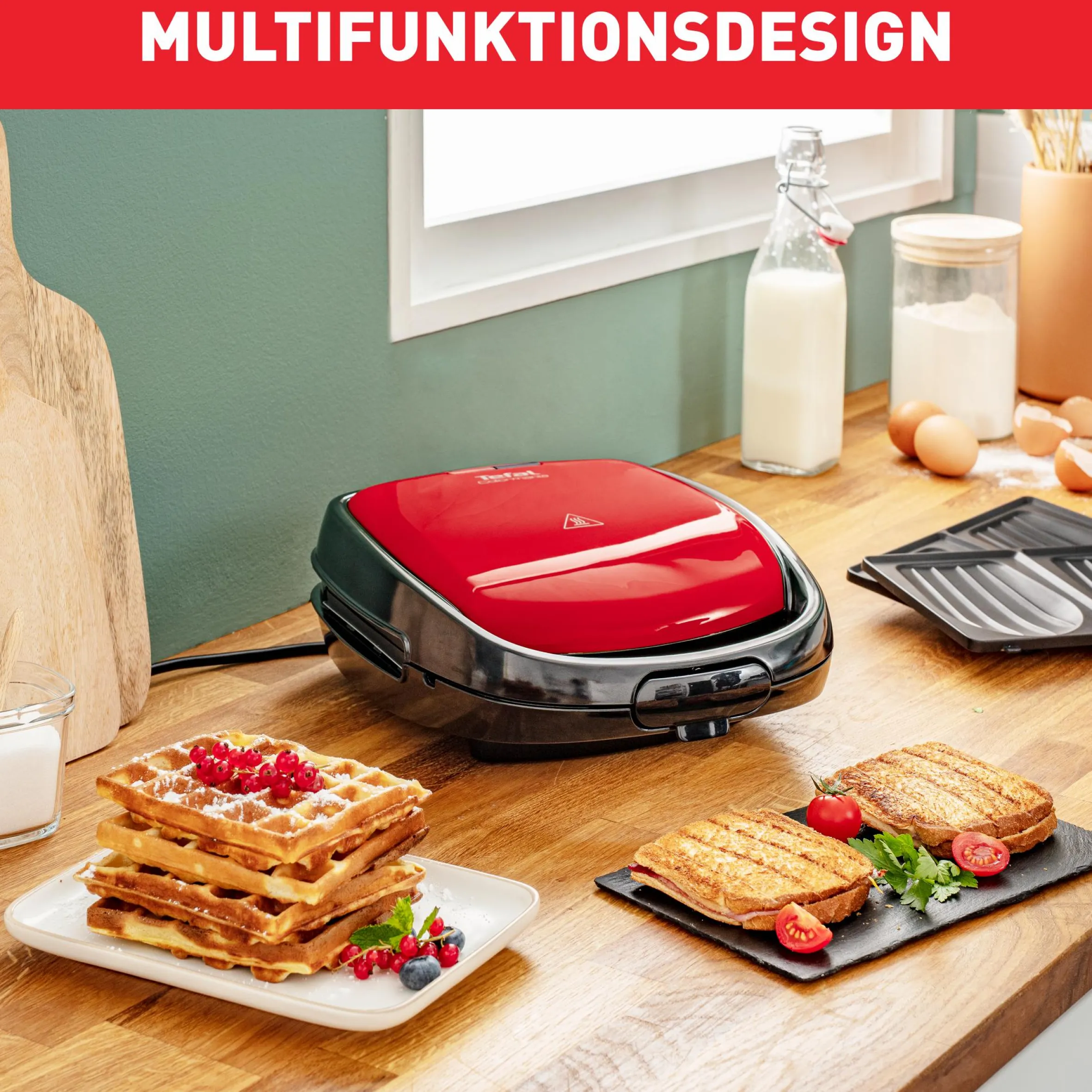 Snack Time Colormania Sandwichmaker & Waffeleisen SW3415|Tefal New