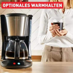 Subito, Filterkaffeemaschine, Optionale Warmhaltefunktion, Permanenter Filter, Schwarz und Edelstahl|Tefal Clearance