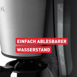 Subito, Filterkaffeemaschine, Optionale Warmhaltefunktion, Permanenter Filter, Schwarz und Edelstahl|Tefal Clearance