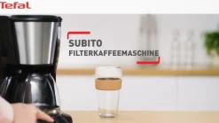 Subito, Filterkaffeemaschine, Optionale Warmhaltefunktion, Permanenter Filter, Schwarz und Edelstahl|Tefal Clearance