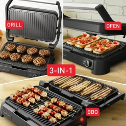 SuperGrill 3in1 XL, Kontaktgrill, Barbecue- & Ofenposition|Tefal Online