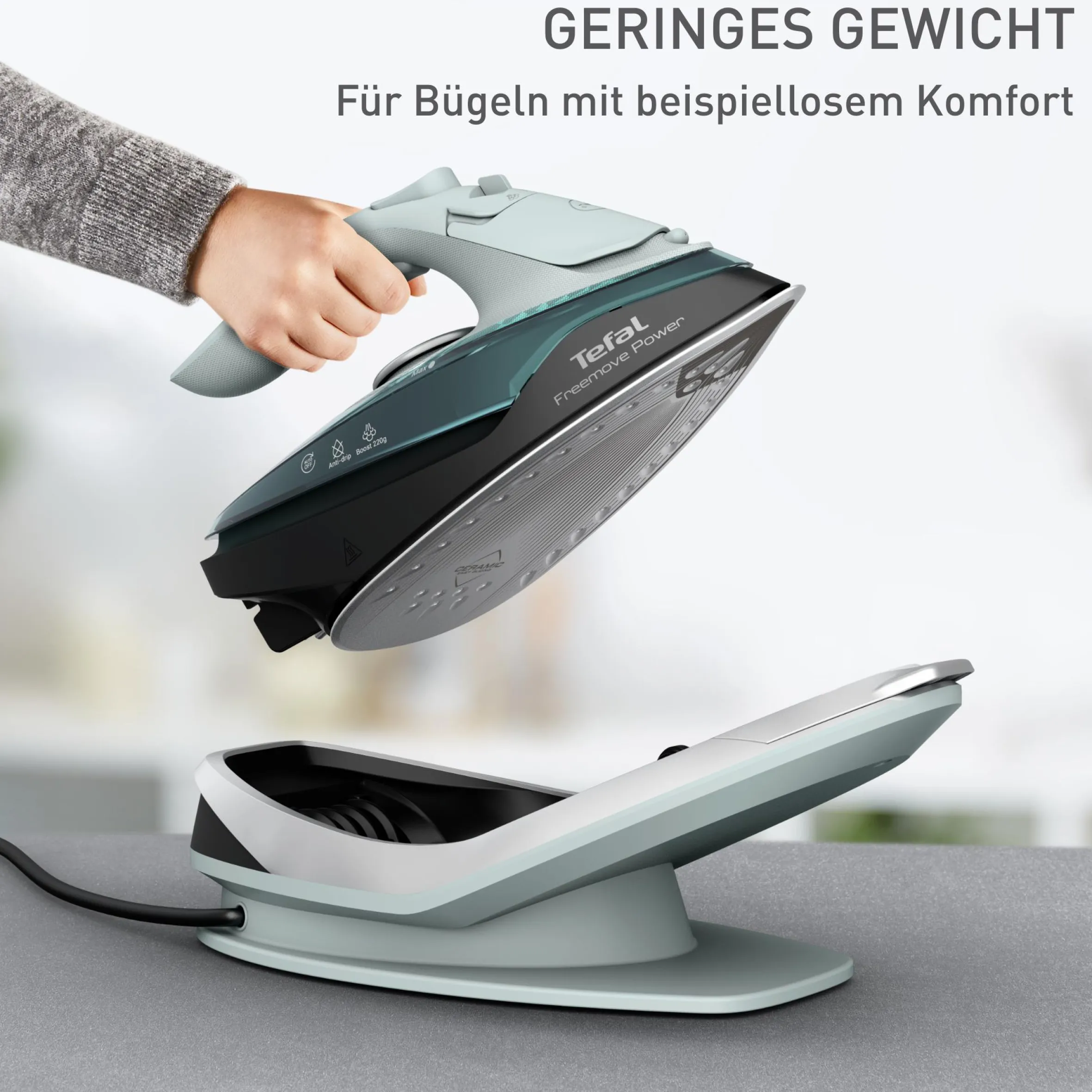 Freemove Power, Kabelloses Dampfbügeleisen, Schnelles Aufheizen, Leicht|Tefal Outlet