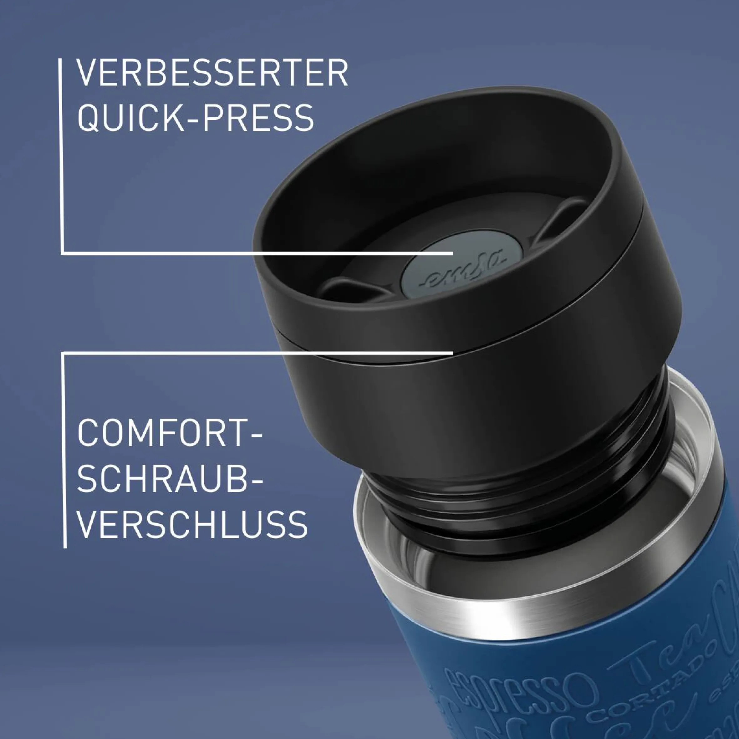 TRAVEL MUG CLASSIC ISOLIERBECHER 0,36L DUNKELBLAU N20203|Tefal New