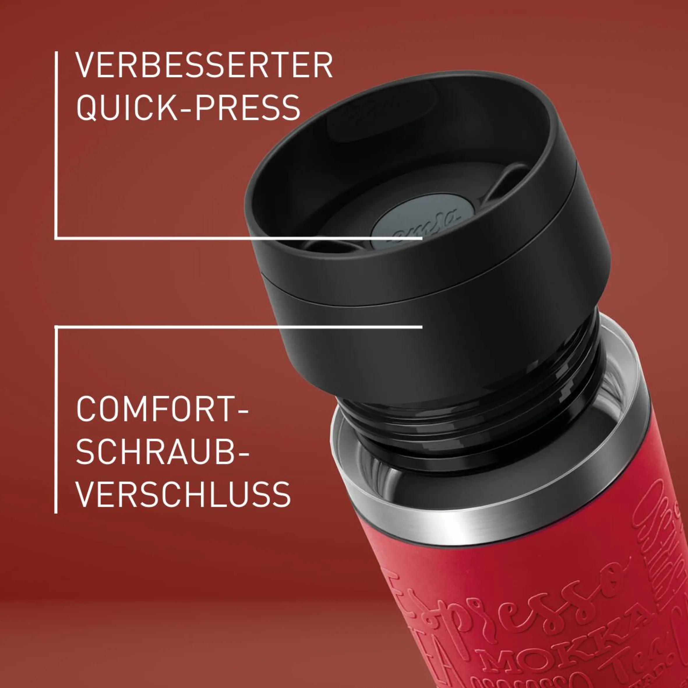 TRAVEL MUG CLASSIC ISOLIERBECHER 0,5L DUNKELROT N20222|Tefal Outlet
